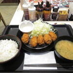 松のや - カキフライ(5個)定食 850円