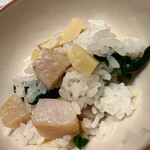 温石 - 二膳目の平貝と筍ご飯