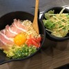 Dou ton hori - 超得ランチ お好み焼き お昼の豚玉、ランチセットのミニサラダ(2022/10撮影)