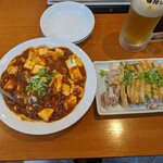 中華料理 嘉宴 - 棒棒鶏＋麻婆豆腐