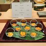 鮨 青海 - 雲丹食べ比べ　9種