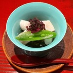 おおたに - 平貝の花山葵和え　しらすのゼリー寄せ　生海苔ジュレ