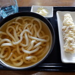 讃岐うどん萩屋 - かけうどん温、ちくわ天