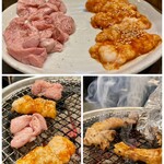 ほるもん倶楽部 あじくら - 写真上右：極上和牛ホルモン(脂付しま腸）味噌だれ
            写真上左：和牛極上シビレ 
            どちらも鮮度が良さげで美味しいのです♪
            中でもシビレの柔らかさと旨さはピカイチでした！