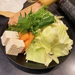 博多水炊き大和 - 野菜と鶏つくね