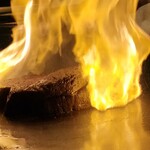焼肉・鉄板焼ステーキ 橘通りミヤチクAPAS - フランベ