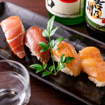 Fresh fish nigiri sushi