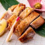 Salt-grilled Sakurahime chicken thigh with yuzu pepper