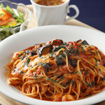 Daily tomato sauce pasta lunch