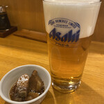 味のまる藤 - 生ビールとお通し
