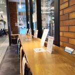 ビール工房 所沢 - カウンターには席毎にひざ掛け