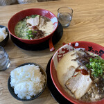 Makotoya - 今回の注文品
                        焼餃子定食とライス定食