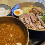 大熊食堂 - 白ごま坦々つけ麺+チャーシュートッピング