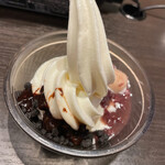 しゃぶ葉 - ソフトクリーム クッキーチョコソース 白玉あんこ