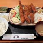 美蔵 - ・「ミックスフライ定食(¥1500)」