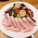 洋食 おがた - 自家製ロースハムと冬野菜サラダ