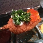 竹笛 - サーモンにイクラが載って親子串！