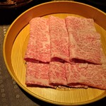 瀬里奈 - 佐賀県産の特選牛サーロインのしゃぶしゃぶ肉・その２です。