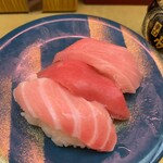 天下寿司 - 本マグロ三貫で500円だー！