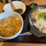 丸天うどん専門店　万平 - 親子丼セット　¥850（鍋焼きうどんへ変更）