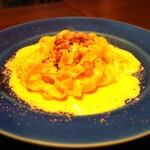 ワイン食堂トランク イタリアゴハン - 俺たちのカルボナーラ生フェットチーネ