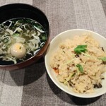 ちりめん亭 - 牡蠣飯 吸い物