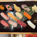 Sushi Tsukiji Nihonkai - まんぷく握り(上)　2,980円