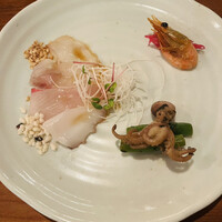 魚China YO - 鮮魚のカルパッチョと前菜盛り合わせ