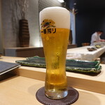 Sushi Gonzaemon - 最初はビール♪