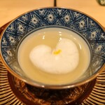 すし 良月 - トラフグの白子、真鯛のお出汁で