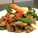 中国菜館　万客 - 羊肉と野菜の中華香辛料炒め