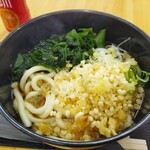 道の駅おおた ケータリングカービレッジ - 【たぬきうどん】たぬきは自分で盛り付けます