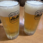 Shou ryuu - お酒セット（お酒1杯＋60品ほどあるメニューから2品選べる）生ビール