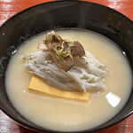 東茶屋 なかむら - 白魚の白味噌仕立て　玉子豆腐とふきのとう