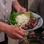 江戸前芝浜 - "鳧肉（かもにく）"＋"蔥（ねぶか）"＋"芹菜（せり）"