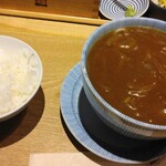 Jinenjo An - カレー蕎麦かしわ・ライス1078円（税込）