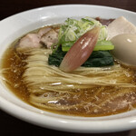 メヂカそば 吟魚 - 特　伊吹と鯵の肉三種　　1190円