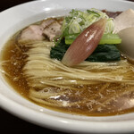 メヂカそば 吟魚 - 特　伊吹と鯵の肉三種　　1190円