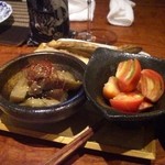 あえん - うどの煮物・揚げ牛蒡とトマト