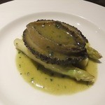 エノテカ・ラ・リコルマ - 2013/06　函館産蝦夷鮑とホワイトアスパラ