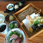 きぬがわ - 造り天婦羅そば御膳