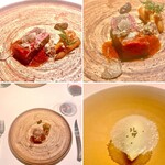 レスト ケイ ヤマウチ - 愛知の牛肉はミディアムレアで柔らか、旨み。トリュフもいい香り。口直しキウイシャーベットが珍しい