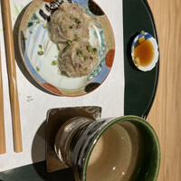 食童 箸ずめ - 肉焼売350円と三岳お湯割650円