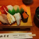 松寿司 - 料理写真:並にぎり　1000円お吸い物付き