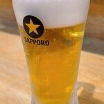Uoichi - 晩酌セット(税込1,100円)のセット
                        お酒①生ビール