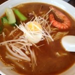 錦龍 - 特製海老だしラーメン（辛）1180円 海老5個入