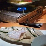 みえ田 - ここで「みえ田」さん名物のお鍋が登場。調理は全てご主人がしてくださいます。 