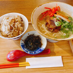 ちばる食堂 - ちばるそばとご飯セット1100円