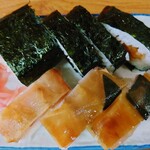 Sushi Zen - 令和5年2月
                        巻・さば半々 500円
                        巻き寿司4切れ、さば寿司3切れ