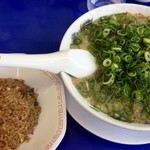 来来亭 - チャーハンセット　ネギ増し麺硬